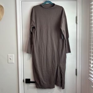 NWT High Neck Taupe Sweater Dress Size XL